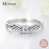 Women Silver Flying Angel Wings Clear Cz Diamonds Rings - Fashion Jewelry - The Jewellery Supermarket