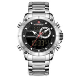 NEW ARRIVAL - Top Luxury Brand Mens Sports Military Full Steel Waterproof Quartz Digital Watches - The Jewellery Supermarket