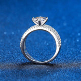 Real High Quality Moissanite Diamonds 14K WGP 4 Prong Petite Twisted Vine 1CT Diamond Engagement Ring - The Jewellery Supermarket