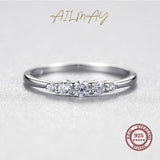 NEW - Exquisite AAAA Quality Simulated Diamonds Stackable Geometric Design Round Fine Ring - The Jewellery Supermarket