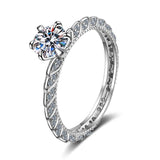 Wonderful Real High Quality Moissanite Diamonds 14K WGP Ring romise Rings Wedding Rings - Fine Jewellery - The Jewellery Supermarket