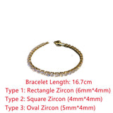 Exquisite Geometry AAA+ Cubic Zirconia Tennis Bracelets for Women - Crystal Fashion Bracelets - The Jewellery Supermarket