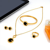 NEW ARRIVAL Golden Stainless Steel Luxury Fashion Ladies Womens Costume Jewellery Set For Women - The Jewellery Supermarket