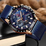 New Blue Top Brand Luxury Waterproof Casual Mesh Belt Fashion Quartz Wristwatches - The Jewellery Supermarket