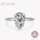 NEW - Luxury 3ct Water Drop Shape Sparkling AAAA Quality Simulated Diamonds Ring
