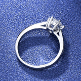 Crown Design 1.0 Carat 14K WGP High Quality Moissanite Diamonds Solitaire Rings - Fine Jewellery - The Jewellery Supermarket