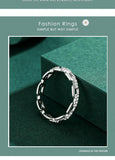 Charming Geometric Clear AAA+ CZ Diamonds Exquisite Stackable Ring - The Jewellery Supermarket