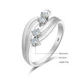 New Design 3mm 0.1ct High Quality Moissanite Diamonds Wedding Rings - Trending Sterling Silver Jewellery - The Jewellery Supermarket