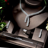 NEW - Splendid Classical High Quality AAA+ Cubic Zirconia Diamonds Jewellery Set - The Jewellery Supermarket