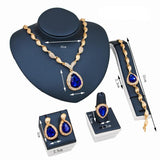 Best Seller Multicolour Crystals Jewellery Sets for Women - Fashion Pendants Necklace Earrings Bracelet Rings Sets - The Jewellery Supermarket