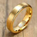 New Fashion High Quality 5mm Black or Gold Colour Tungsten Wedding Engagement Rings for Men and Women