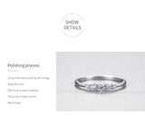 NEW - Exquisite AAAA Quality Simulated Diamonds Stackable Geometric Design Round Fine Ring - The Jewellery Supermarket