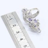 Special Day Wear - 925 Silver Purple Amethyst 4 Piece Set - The Jewellery Supermarket