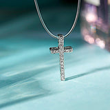 Charming AAA Zircon Crystals Christian Cross Necklace For Women - Fashion Pendant Silver Color Popular  Jewellery - The Jewellery Supermarket