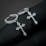 Dazzling Arrow Christian Cross-shape Drop Earrings for Women/Men - AAA Zirconia Crystals Fashion Earrings