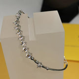 NEW ARRIVAL - Terrific 3.5MM Natural Moissanite Silver Luxury Bracelet with GRA Certificate - The Jewellery Supermarket