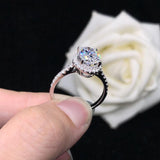 Excellent 2 Carat Oval Cut High Quality Moissanite Diamonds Wedding Engagement Rings - Fine Jewellery - The Jewellery Supermarket