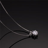 Lovely 1 Carat D Color ♥︎ High Quality Moissanite Diamond ♥︎ Real Silver Pendant Necklace - The Jewellery Supermarket