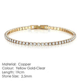 Luxury Style 4 Color 4 Claws Mosaic AAA+ Cubic Zirconia Simulated Diamonds Silver Color Tennis Bracelets - The Jewellery Supermarket
