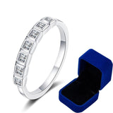 Princess Cut 7 Stones 0.56CT Total High Quality Moissanite Diamonds Stackable Ring - Luxury Jewellery - The Jewellery Supermarket