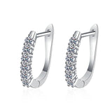 D Color VVS Clarity Real Moissanite Diamonds Small Little Tiny Huggie Hoop Earrings - The Jewellery Supermarket