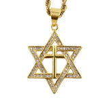 NEW ARRIVAL Jewish Star of David Necklace Long Chain Womens Religious Necklace - The Jewellery Supermarket