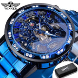 NEW - Top Brand Luxury Transparent Fashion Diamond Royal Design Skeleton Wrist Watch - The Jewellery Supermarket