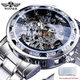 NEW - Top Brand Luxury Transparent Fashion Diamond Royal Design Skeleton Wrist Watch - The Jewellery Supermarket