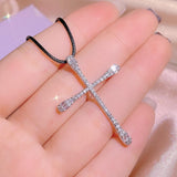 Dazzling Silver Light Luxury 17 Style Selection of AAA+ Cubic Zirconia Diamonds Cross Pendants Necklaces - The Jewellery Supermarket