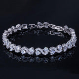 5 Colors Options Fashion Ladies Silver Plated AAA+ Cubic Zirconia Simulated Diamonds Royal Blue Tennis Bracelets - The Jewellery Supermarket