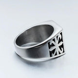 NEW ARRIVAL Star of David Men's seal square ring - The Jewellery Supermarket