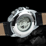 NEW - Luxury Men Silver Gold Skeleton Automatic Mechanical Wrist Military Watch - The Jewellery Supermarket