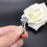 Excellent 2 Carat Oval Cut High Quality Moissanite Diamonds Wedding Engagement Rings - Fine Jewellery - The Jewellery Supermarket