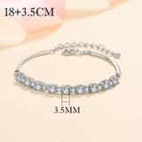 NEW ARRIVAL - Excellent 0.3CT 3.5MM 9 Moissanite Silver Bracelet with GRA Certificate S925 Silver Jewelry - The Jewellery Supermarket