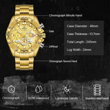 BEST GIFTS - Luxury Gold Business Classic Quartz Sport Waterproof Steel Band Watch - The Jewellery Supermarket