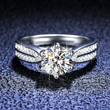 Excellent 2 Carats High Quality Moissanite Diamonds Bridal Set Engagement Wedding Ring - Fine Jewellery
