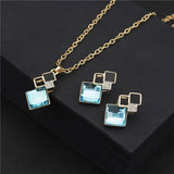 New Design Fashion Crystal Pendants Necklace Earrings Sets for Women Jewelry Set - The Jewellery Supermarket