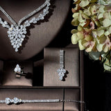 NEW - Brilliant Crystal AAA+ Cubic Zirconia Diamonds Jewellery Set - The Jewellery Supermarket