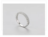 NEW Dazzling AAAA Quality Simulated Diamonds Chain Shape Stackable Fine Ring - The Jewellery Supermarket