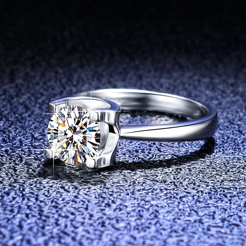 Brilliant Heart Arrows Excellent Cut 2ct D Color High Quality Moissanite Diamonds Ring - Fine jewellery - The Jewellery Supermarket