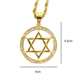 NEW ARRIVAL Jewish Star of David Necklace Long Chain Womens Religious Necklace - The Jewellery Supermarket