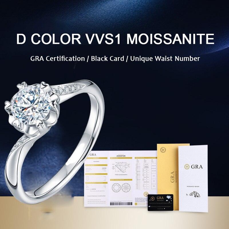 Marvelous Heart Prong 1 Carat D Color High Quality Moissanite Diamonds 14KPG Rings - Fine Jewellery - The Jewellery Supermarket