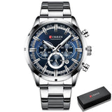 NEW - Top Brand Luxury Sports Quartz Full Steel Waterproof Chronograph Wristwatch - The Jewellery Supermarket