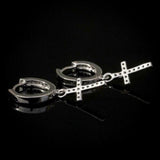New Trendy Christian Cross Mosaic AAA Cubic Zircon Crystals Simple and Elegant Versatile Earrings for Women - The Jewellery Supermarket