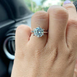 Brilliant 1.0ct 2ct 3ct Round Cut 18K WGP High Quality Moissanite Luxury Wedding Diamond Ring - The Jewellery Supermarket