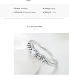 Women Silver Flying Angel Wings Clear Cz Diamonds Rings - Fashion Jewelry - The Jewellery Supermarket