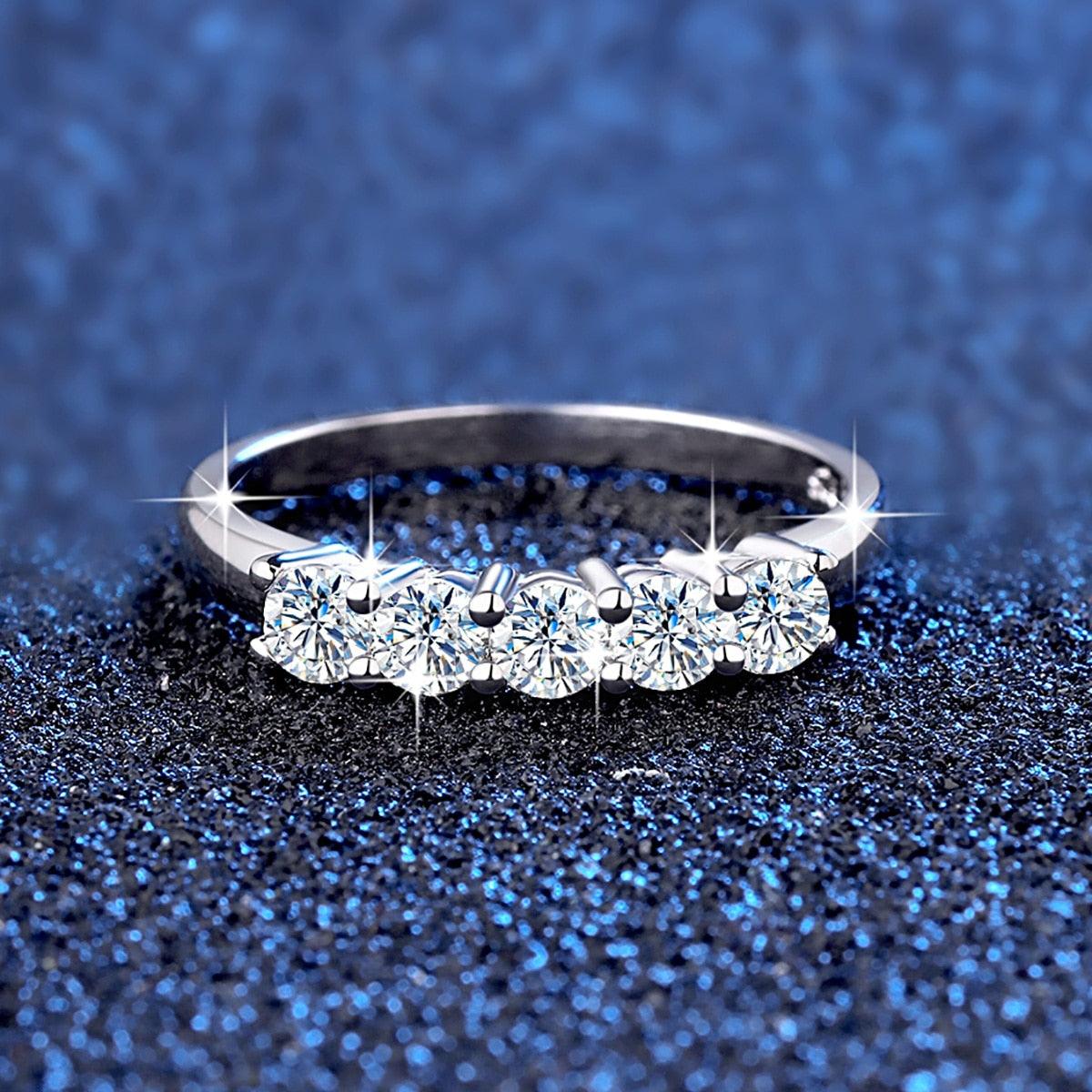 Magnificent High Quality Moissanite Diamonds Eternity Ring - Wedding Engagement Fine Jewellery - The Jewellery Supermarket