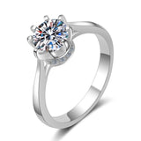 Excellent 1ct 6.5mm Round Cut High Quality Moissanite Diamonds Fine Ring - Luxury Jewellery - The Jewellery Supermarket