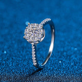 Exquisite 0.2CT High Quality Moissanite Diamonds D Color VVS Lab Diamond Halo Ring - Fine Jewellery - The Jewellery Supermarket