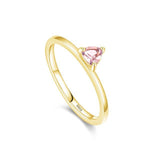 Women Silver Natural Opal Morganite Rings For Wedding Engagement Jewelry - The Jewellery Supermarket